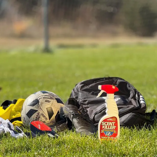 Alt view image 6 of 6 - Scent Killer Sports Equipment Deodorizer Spray - Unscented Sports Equipment Deodorizer for Shoes, Gym Bags, Helmets and Gear 16 FL OZ
