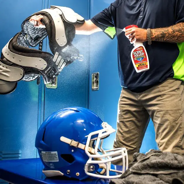 Alt view image 3 of 6 - Scent Killer Sports Equipment Deodorizer Spray - Unscented Sports Equipment Deodorizer for Shoes, Gym Bags, Helmets and Gear 16 FL OZ
