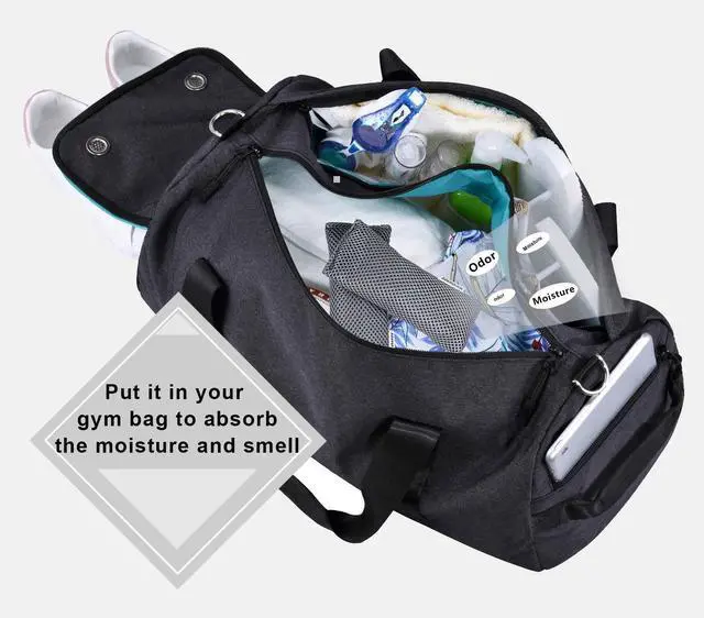 Alt view image 7 of 7 - 6 Pack Shoe Odor Eliminator Bags, Boxing Glove Deodorizer, Absorbs Stink and Moisture, Grey Stick Odor Absorbers for Shoes, Gloves, and Sports Gear