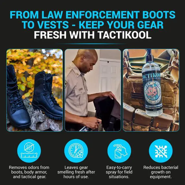 Alt view image 2 of 7 - Odor Eliminator for Active & Protective Gear Pack of 2 (16oz) Instant Deodorizer Spray for K9 Equipment, Vests, Uniforms & More | Quick Odor Mask & Fresh Scent | Made in USA