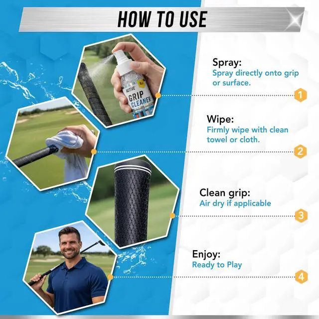 Alt view image 4 of 4 - Grip Cleaner & Restore Spray - 2-in-1 Grip Spray for Basketball Shoes, Golf Club Cleaner, Pickleball Paddle Reset, Football Glove Boost, Volleyball Shoe Traction, Remove Oil, Dirt & Sweat - 4oz