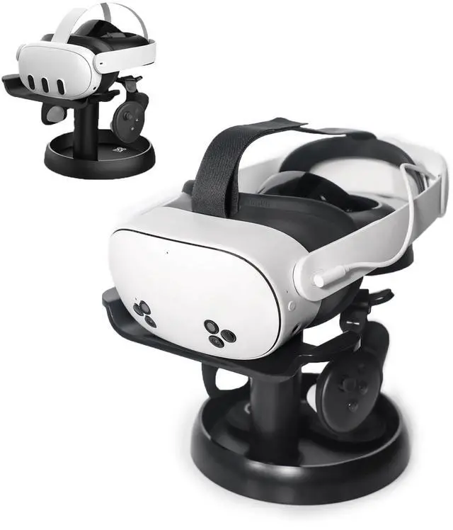 Main image of VR Headset Stand Holder Compatible with Quest 3s/Quest 3/Vision Pro/Quest 2/Pico 4/for PSVR 2 - Universal VR Headset Display Dock, Stable Bracket Storage Round Base, Mount Install Easy