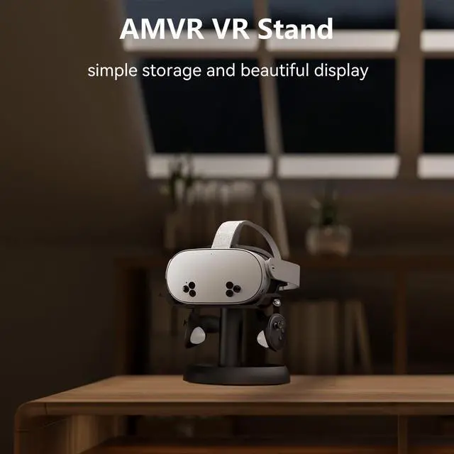 Alt view image 4 of 7 - VR Headset Stand Holder Compatible with Quest 3s/Quest 3/Vision Pro/Quest 2/Pico 4/for PSVR 2 - Universal VR Headset Display Dock, Stable Bracket Storage Round Base, Mount Install Easy