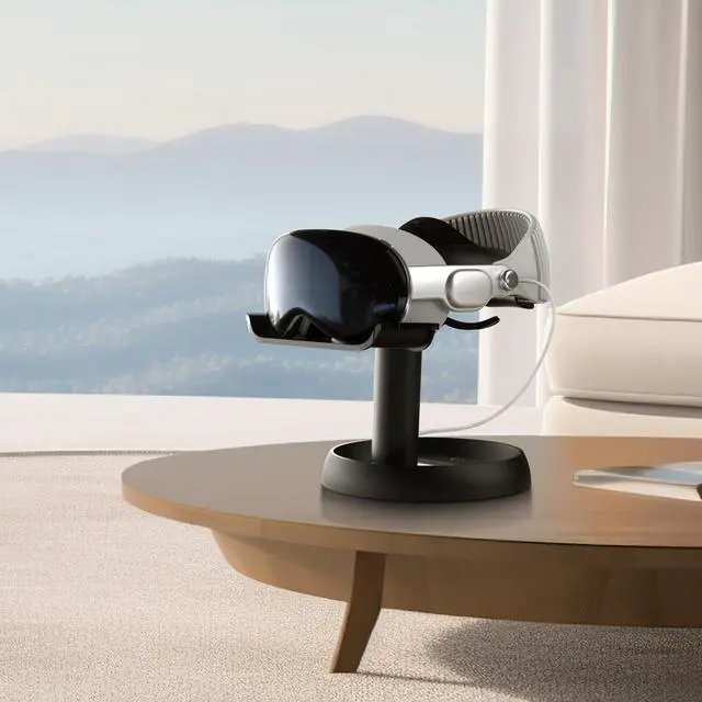 Alt view image 6 of 7 - VR Headset Stand Holder Compatible with Quest 3s/Quest 3/Vision Pro/Quest 2/Pico 4/for PSVR 2 - Universal VR Headset Display Dock, Stable Bracket Storage Round Base, Mount Install Easy