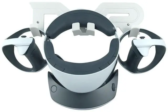 Alt view image 3 of 5 - VR Headset and Controller Wall Mount Storage Stand Hook Compatible for Meta Quest 3 / Quest 2 / Pro / 1, PSVR 2, Pico 4, Rift S, Hp Reverb G2, HTC Vive, Valve Index, PS VR (White)