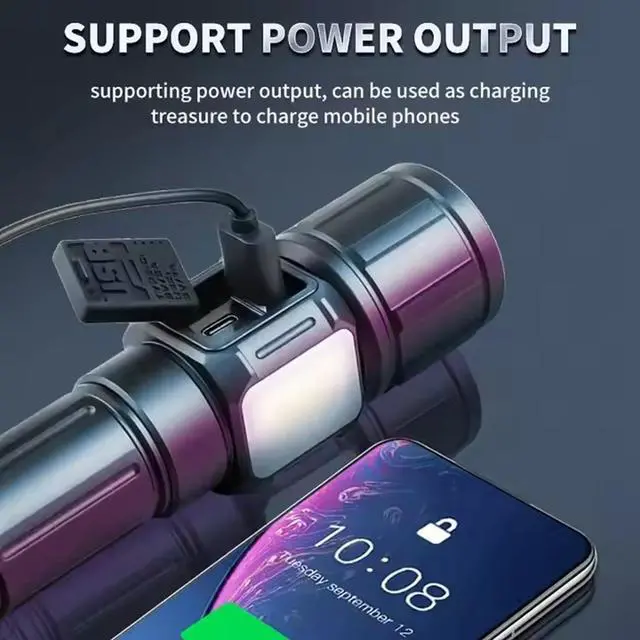 Alt view image 2 of 6 - Super Bright Rechargeable Flashlights High Lumens 20000, LED Flashlight with LCD Digital Display, LED Flash Light Long Lasting,Super Bright Flashlight Powerful, Camping Hiking Home Gift (1)
