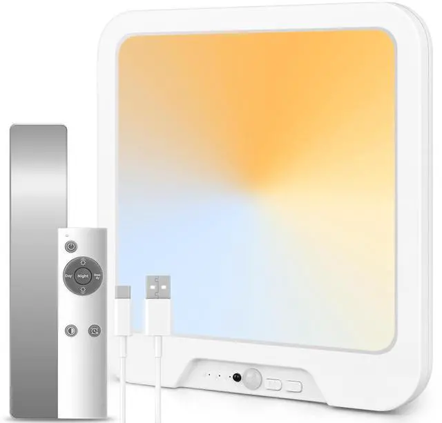 Main image of 7'' Rechargeable Motion Sensor Closet Light Indoor, IP44 Waterproof Magnetic Wireless Battery Operated Ceiling Light with Remote for Shower Stairs Hallway Porch Pantry Garage