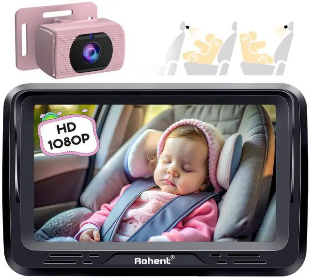 Main image of Car Baby Monitor for Baby Girls - 1080P HD, 360° Adjustable, Night Vision, 150° Wide-Angle Lens, Easy Installation, Perfect for Girls Aged 0-5, Ideal for Parents, Grandparents & Families