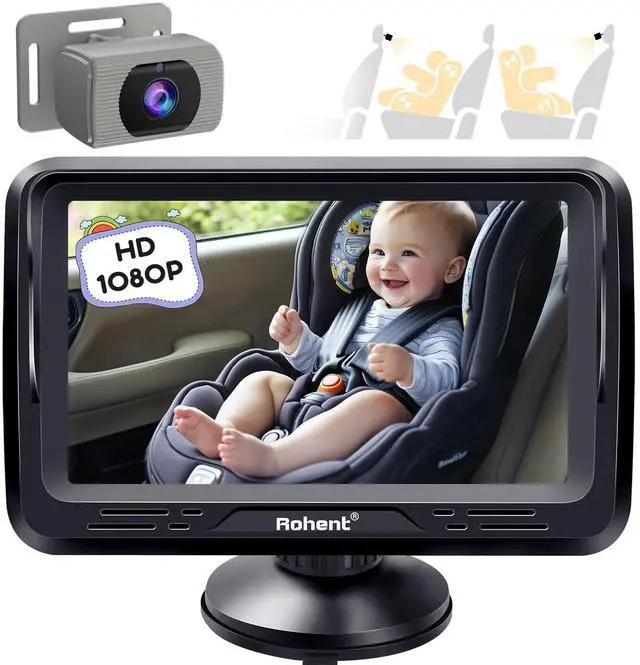 Main image of Baby Car Camera for Rear Facing Infant - 1080P HD, Easy Installation, 360° Adjustable, Night Vision, 150° Wide-Angle Lens, Perfect Match for Car Interiors, Ideal for Parents, Grandparents