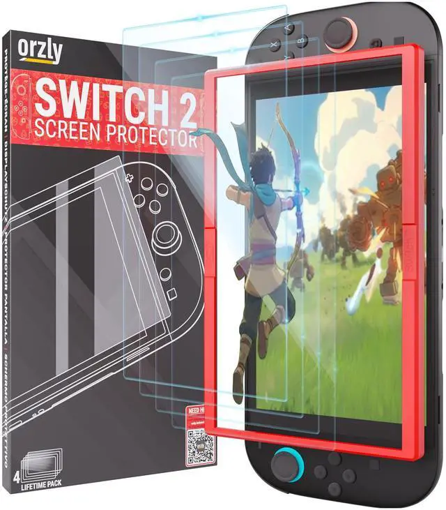 Main image of Glass Screen Protector for Nintendo Switch 2 Console 2025 Screen Size 7.9 inch 4 Pack. No Bubbles Easy Installation Anti Scratch Edition