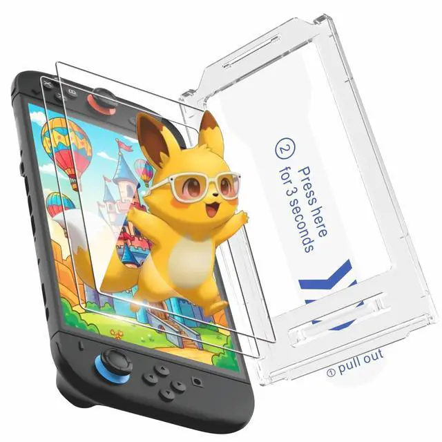 Main image of 2 Pack Screen Protector Compatible with Nintendo Switch 2 (2025) (30s Installation), Tempered Glass Switch2 Accessories, HD Clear, Anti Glare, 9H Hardness, Scratch-proof, Bubble Free