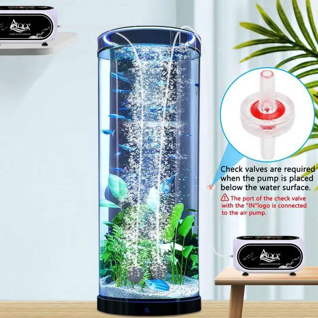 Alt view image 7 of 7 - 10W Rechargeable Aquarium Air Pump, Portable Battery Powered Fish Tank Aerator with 5 Outlets and Power Bank Function, 80-200 Hrs Runtime, Ultra Quiet Oxygen Pump for Large Tank 50-200 Gallon