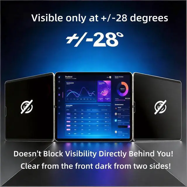 Alt view image 7 of 7 - Magnetic Privacy Screen Protector for iPad Pro 13 Inch (M4/M5, 2024/2025), Removable & Reusable Anti Blue Light Glare Spy Private Filter Black Security Screen Filter for School, Office