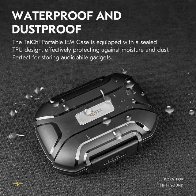 Alt view image 7 of 7 - CCZ ZC01 Hard Shell IEM Case for KZ ZS10 Pro in Ear Monitor, Travel Portable Earbuds Case Waterproof Headphone Storage Box for Shure SE215, CCZ Melody, KBEAR KS1, KZ ZAR, ZS12 PRO 2, ZAS, AS16 (Black)