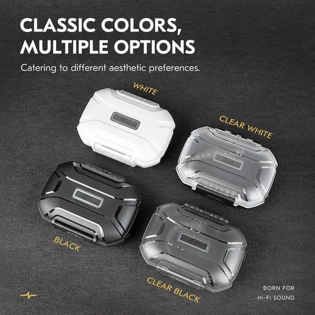 Alt view image 6 of 7 - CCZ ZC01 in Ear Monitor Case, Portable Earbud IEMs Case, Waterproof Earphone Storage Box, Travel Carrying Organizer for Headphones, IEM Cables, Fit for KZ ZS10 Pro/ZS10 Pro X/ZS12 Pro X (White)