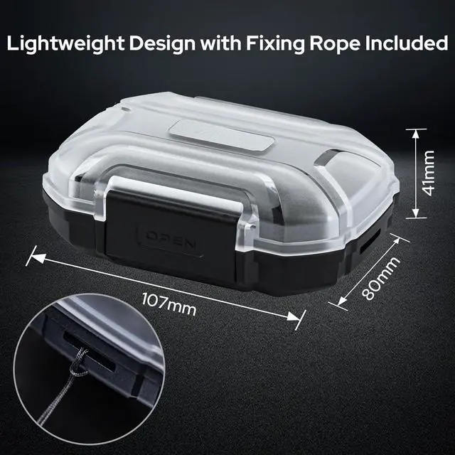 Alt view image 3 of 7 - LC02 in Ear Monitor Case, Portable Earbud Hard Case, Waterproof Earphone Storage Box, Travel Carrying Case for Headphones and IEM Cables, Fit for ZS10 PRO Cadenza Supermix4 Hype4 Zero:2 Zonie