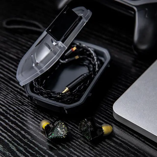 Alt view image 6 of 7 - LC02 in Ear Monitor Case, Portable Earbud Hard Case, Waterproof Earphone Storage Box, Travel Carrying Case for Headphones and IEM Cables, Fit for ZS10 PRO Cadenza Supermix4 Hype4 Zero:2 Zonie