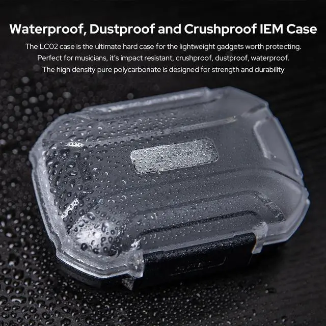 Alt view image 4 of 7 - LC02 in Ear Monitor Case, Portable Earbud Hard Case, Waterproof Earphone Storage Box, Travel Carrying Case for Headphones and IEM Cables, Fit for ZS10 PRO Cadenza Supermix4 Hype4 Zero:2 Zonie