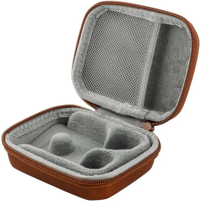 Main image of ZiiGaat PELLEPOD Leather Earbud Case, Waterproof IEM Storage Box, Hard Carrying Bag, Protective Storage Box, Fit for Earphone ZS10 Pro, Zero: 2, EM6L, EW300, SuperMix 4, Orchestra Lite (Brown)