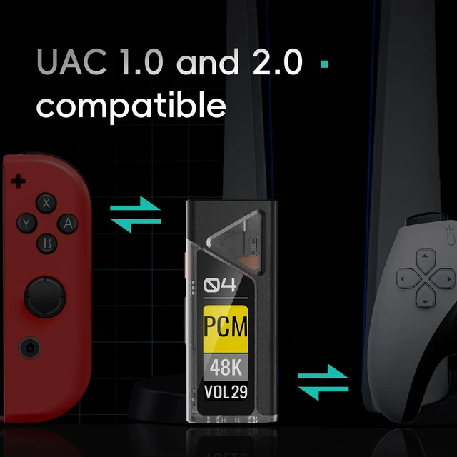 Alt view image 5 of 7 - FC4 USB DAC MQA Dongle 1.1OLED DSD512 PCM 768 EQ&PEQ 3.5mm SE + 4.4mm BAL Headphone Outs Hi-Res Audio Certified Portable DAC Amp
