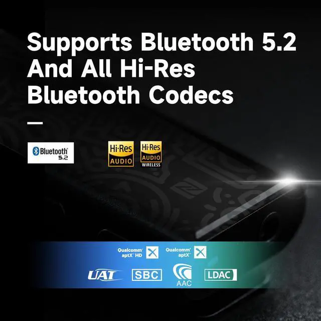 Alt view image 2 of 7 - W3 II Headphone Amp Bluetooth 5.2 Receiver USB DAC for Car Audio/Smartphone/PC/Laptop