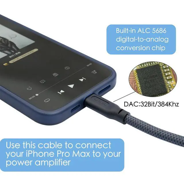 Alt view image 4 of 7 - 6.6Ft USB C to XLR Male Stereo Audio Cable for iPhone 15, 32Bit/384Khz Phone to Amplifier, Mobile Phone USB C Connection Active Speaker