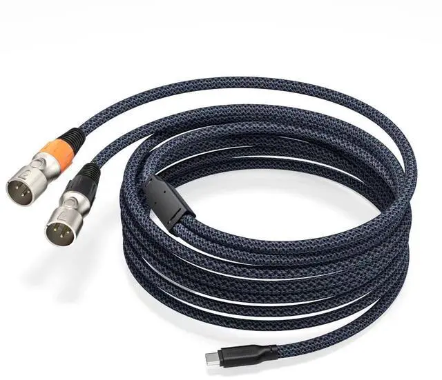 Main image of 6.6Ft USB C to XLR Male Stereo Audio Cable for iPhone 15, 32Bit/384Khz Phone to Amplifier, Mobile Phone USB C Connection Active Speaker