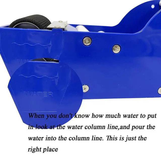 Alt view image 2 of 7 - Desktop Blue Tape Dispenser,Water Activated Tape Dispenser,12.6in Gum Tape Dispenser Sealing Office Supplies
