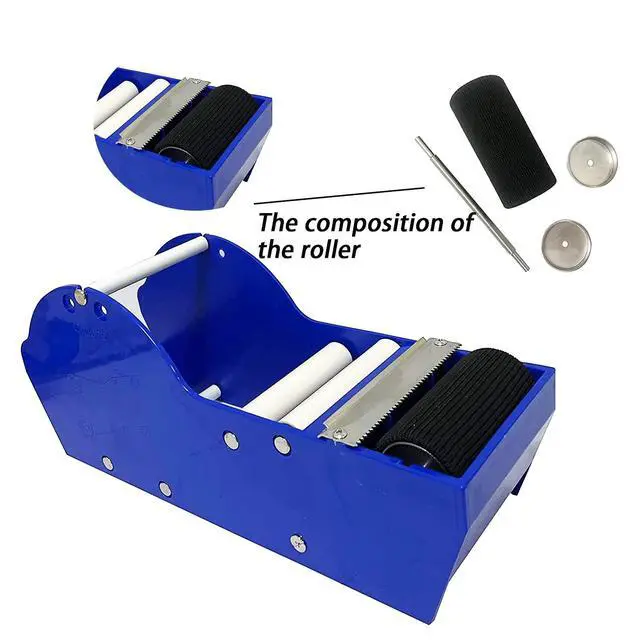 Alt view image 3 of 7 - Desktop Blue Tape Dispenser,Water Activated Tape Dispenser,12.6in Gum Tape Dispenser Sealing Office Supplies