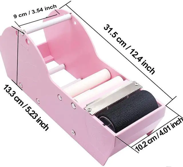 Alt view image 5 of 5 - Water Activated Gummed Kraft Paper Tape Packaging Dispenser 3 Inch for Shipping, Carton and Box Sealing, Pink