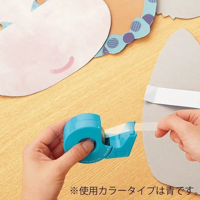 Alt view image 6 of 7 - Portable Tape Dispenser, Hand Type Tape Roll Dispenser (Tape Included)Smooth Blade, Perfect for Office Desktop and Art Scrapbooking (T-SM300W), White