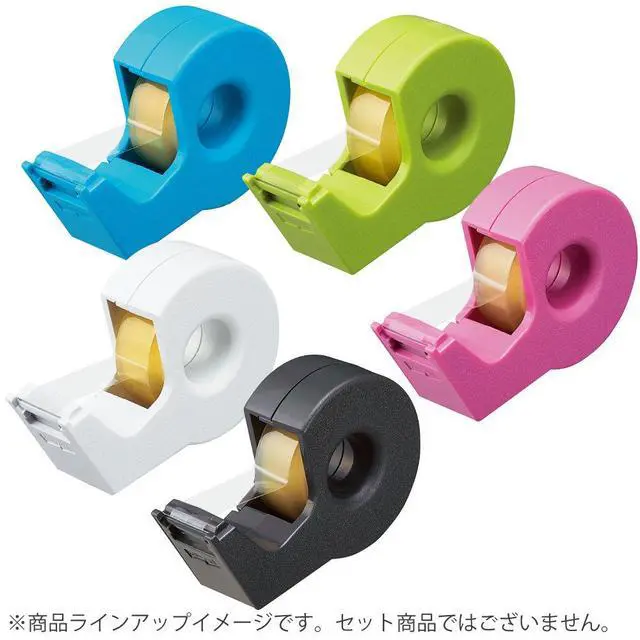 Alt view image 7 of 7 - Portable Tape Dispenser, Hand Type Tape Roll Dispenser (Tape Included)Smooth Blade, Perfect for Office Desktop and Art Scrapbooking (T-SM300W), White