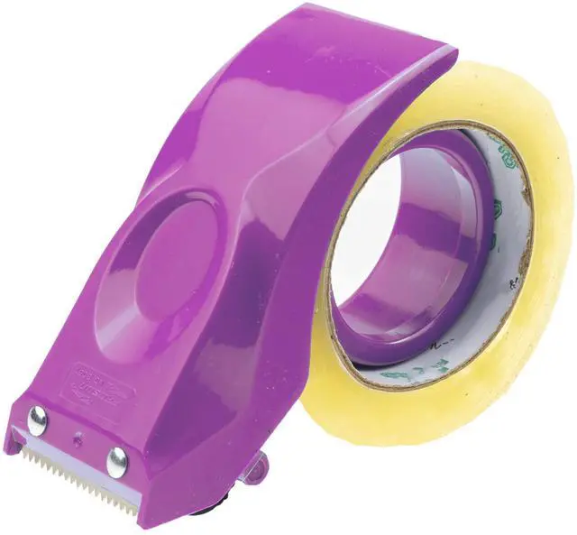Main image of Easy-Mount 2 Inch Tape Gun Dispenser Packing Packaging Sealing Cutter Blue Handheld Warehouse Tools Pink