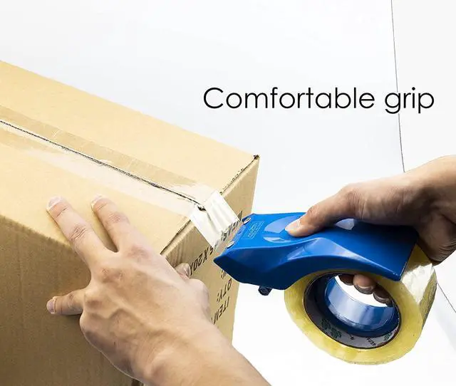 Alt view image 4 of 5 - Easy-Mount 2 Inch Tape Gun Dispenser Packing Packaging Sealing Cutter Blue Handheld Warehouse Tools Pink