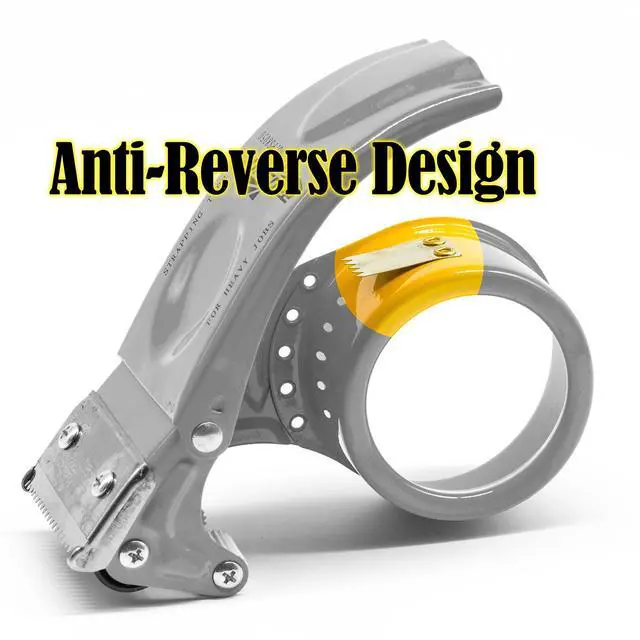 Alt view image 3 of 5 - Metal Handheld 2 Inch Tape Gun Dispenser Packing Packaging Sealing Cutter Yellow