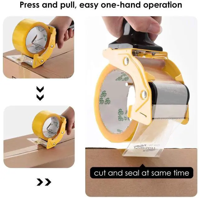 Alt view image 4 of 7 - Fast Reload 2 Inch Tape Gun Dispenser Packing Packaging Sealing Cutter TG01 (TG01-YLW)