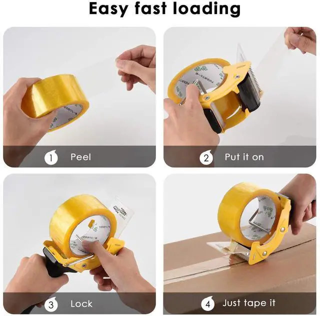 Alt view image 6 of 7 - Fast Reload 2 Inch Tape Gun Dispenser Packing Packaging Sealing Cutter TG01 (TG01-YLW)