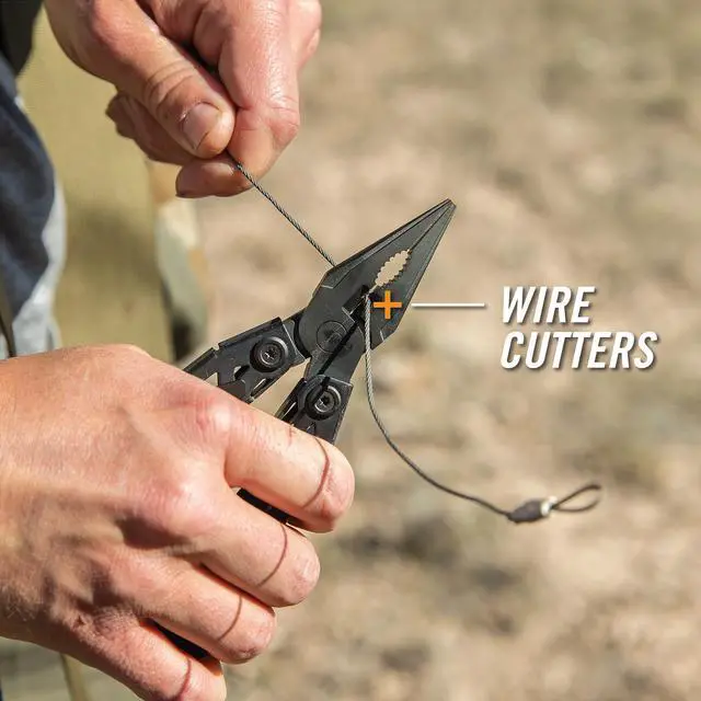 Alt view image 2 of 7 - Gear Suspension-NXT EDC Multitool 15-in-1 Pocket Knife, Needle Nose Pliers and Wire Stripper for Camping and Survival, Black