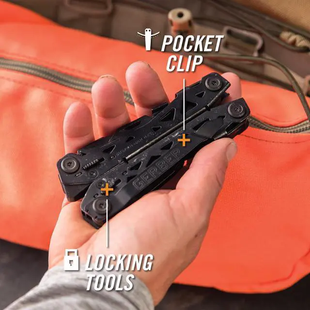 Alt view image 3 of 7 - Gear Suspension-NXT EDC Multitool 15-in-1 Pocket Knife, Needle Nose Pliers and Wire Stripper for Camping and Survival, Black