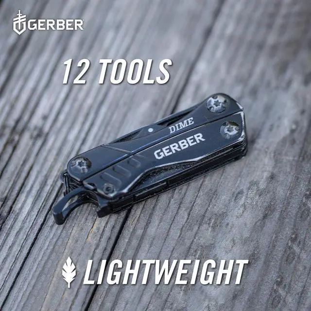 Alt view image 5 of 6 - Gear Dime 12-in-1 Mini EDC Multitool - Needle Nose Pliers, Pocket Knife, Keychain, Bottle Opener - Gifts for Men, EDC Gear and Equipment - Black