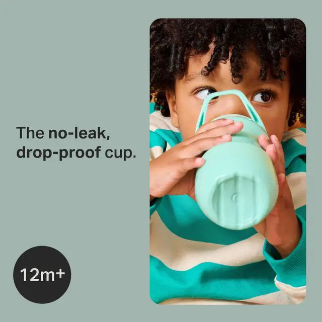 Alt view image 2 of 6 - Insulated 9oz Sporty Spout Toddler Water Bottle, No Spill, Sippy Cups for Toddlers 1-3, Two-Piece Valve Helps Stop Spills, Light Blue & Orange, BPA Free, Pack of 2