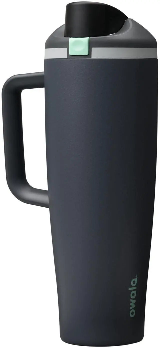 Main image of FreeSip Tumbler Insulated Stainless Steel Water Bottle with Built-in Straw and Side Handle, For Travel, Work, School, and Sports, 40oz, BPA Free, Leak Proof, Foggy Tide