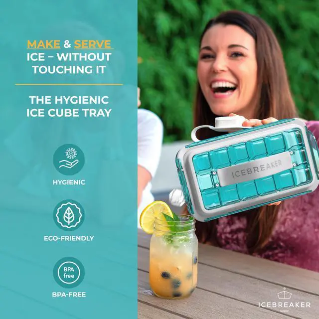 Alt view image 2 of 6 - POP 2.0 2024: Make And Serve Ice Without Ever Touching The Ice | The Sanitary Silicone Ice Cube Tray for Freezer | Patented Ice Trays for Freezer | This Ice Cube Maker Makes 18 Cubes