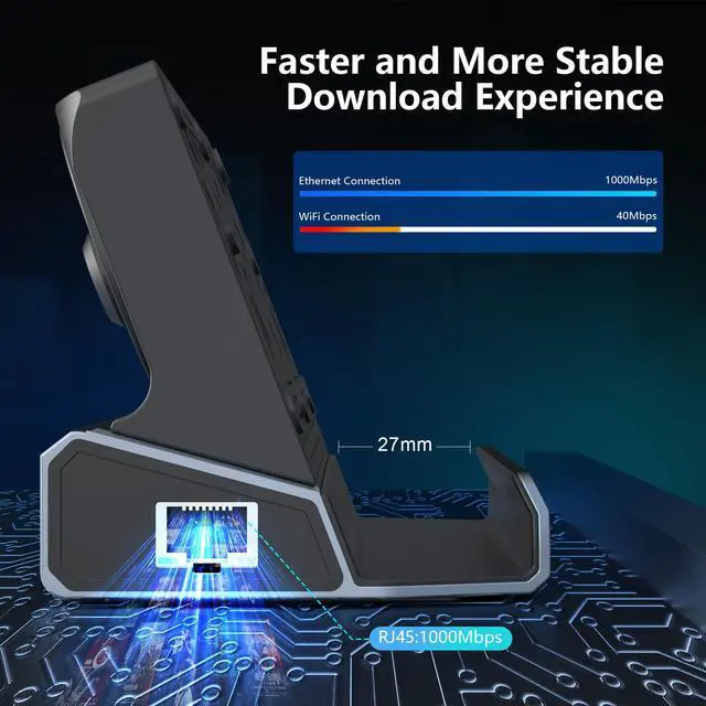Alt view image 4 of 7 - 13-in-1 Dual Fan Steam Deck Dock for Valve Steam Deck & OLED/Switch & 2/Asus ROG Ally & X/Lenovo Legion Go & S & 2/MSI Claw,Nintendo Switch 2 Dock,Steam Deck Accessories,Switch 2 Docking Station