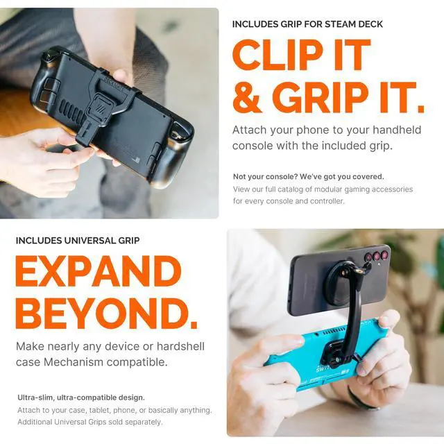 Alt view image 6 of 7 - Phone Mount Console Bundle for Steam Deck | Easily Connect Any iPhone or Android Using Our Phone Mount | Case Friendly Steam Deck Accessories | Deckmate