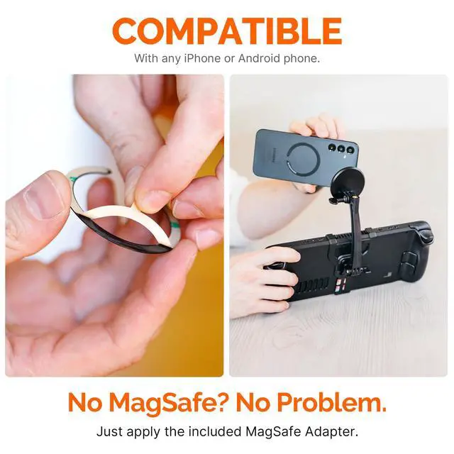 Alt view image 5 of 7 - Phone Mount Console Bundle for Steam Deck | Easily Connect Any iPhone or Android Using Our Phone Mount | Case Friendly Steam Deck Accessories | Deckmate