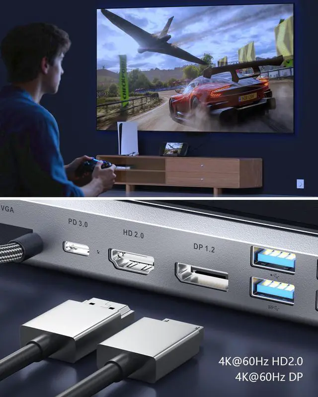 Alt view image 3 of 7 - 14-in-1 Dual Fan Steam Deck Dock Suitable Valve Steam Deck & OLED/Asus ROG Ally & X/Switch & 2 / Lenovo Legion Go & S & 2 / MSI Claw, Nintendo Switch 2 Dock, Docking Station, Accessories