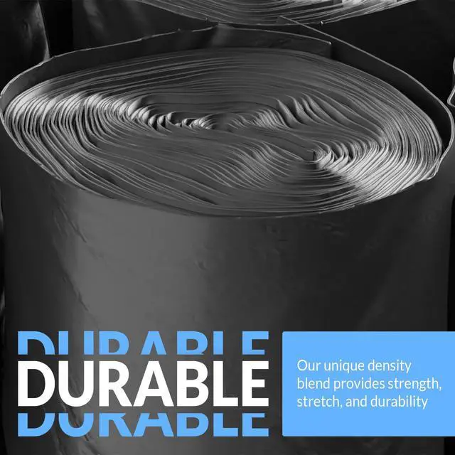 Alt view image 3 of 7 - 40 to 45 Trash Bags Heavy Duty | 50 Trash Bags | Super Sizeable for Serious Garbage Cleanup (Black)