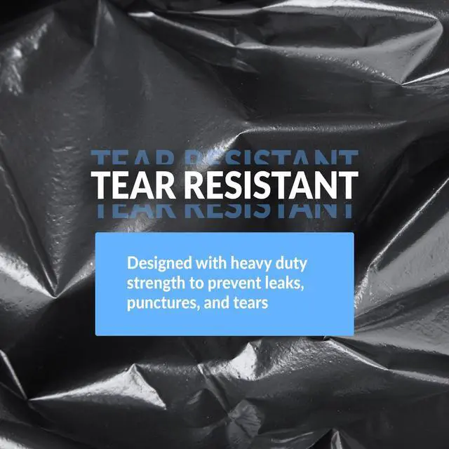 Alt view image 6 of 7 - 40 to 45 Trash Bags Heavy Duty | 50 Trash Bags | Super Sizeable for Serious Garbage Cleanup (Black)