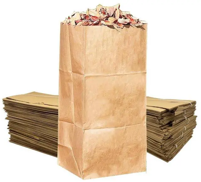 Main image of Yard Waste Bags - Large 30 Gallon Brown Paper Leaf Bags for Yard/Garden/Lawn - Environmental Friendly - Tear Resistant - Heavy Duty - 2 Ply Self Standing (Pack of 5)